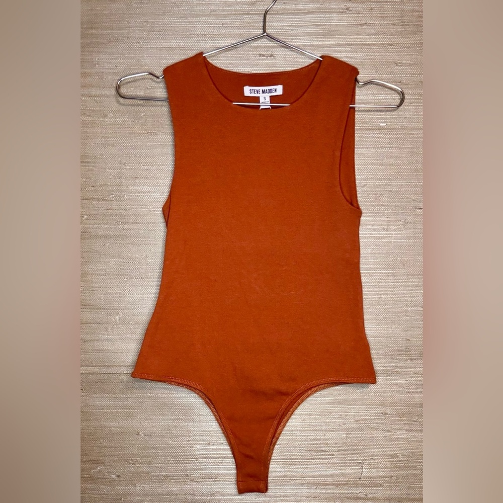 Steve Madden Terracotta Sleeveless Bodysuit